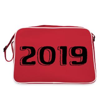 Millésime 2019 Naissance Anniversaire Rétro 2019 - Sac Retro - rouge/blanc - Dos