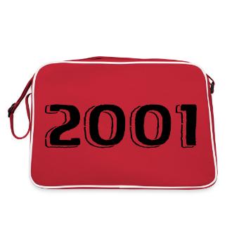 Vintage 2001 Né Anniversaire Rétro 2001 - Sac Retro - rouge/blanc - Dos