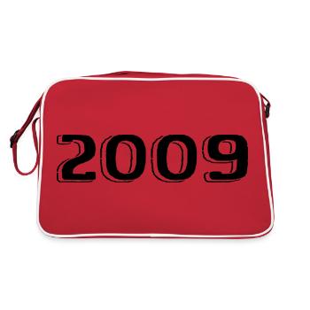 Millésime 2009 Naissance Anniversaire Rétro 2009 - Sac Retro - rouge/blanc - Dos