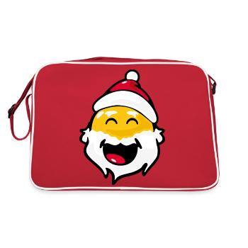 Smiley Santa Claus Laughing - Retro Bag - red/white - Back