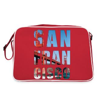 San Francisco - dream city - Retro Bag - red/white - Back