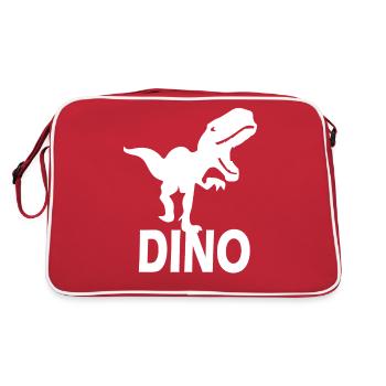 Dinosaur Dino - Retro Bag - red/white - Back