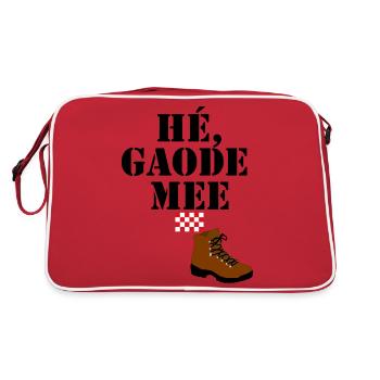 hey gaode me, Brabant text - Retro Tasche - Rot/Weiß - Hinten