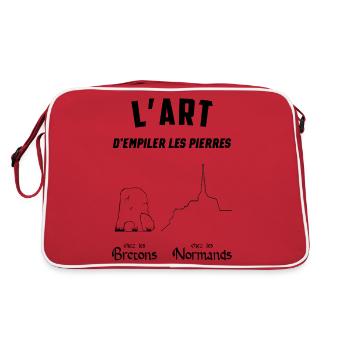 L'art d empiler les pierres - Sac Retro - rouge/blanc - Dos