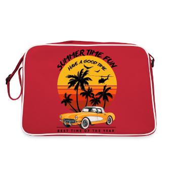 Heure d’été Fun-Sentiment d’été - Sac Retro - rouge/blanc - Dos