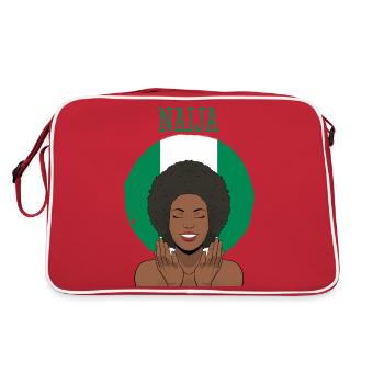 Nigéria Nigérian Afrique Flag Fierté I Cadeau - Sac Retro - rouge/blanc - Dos