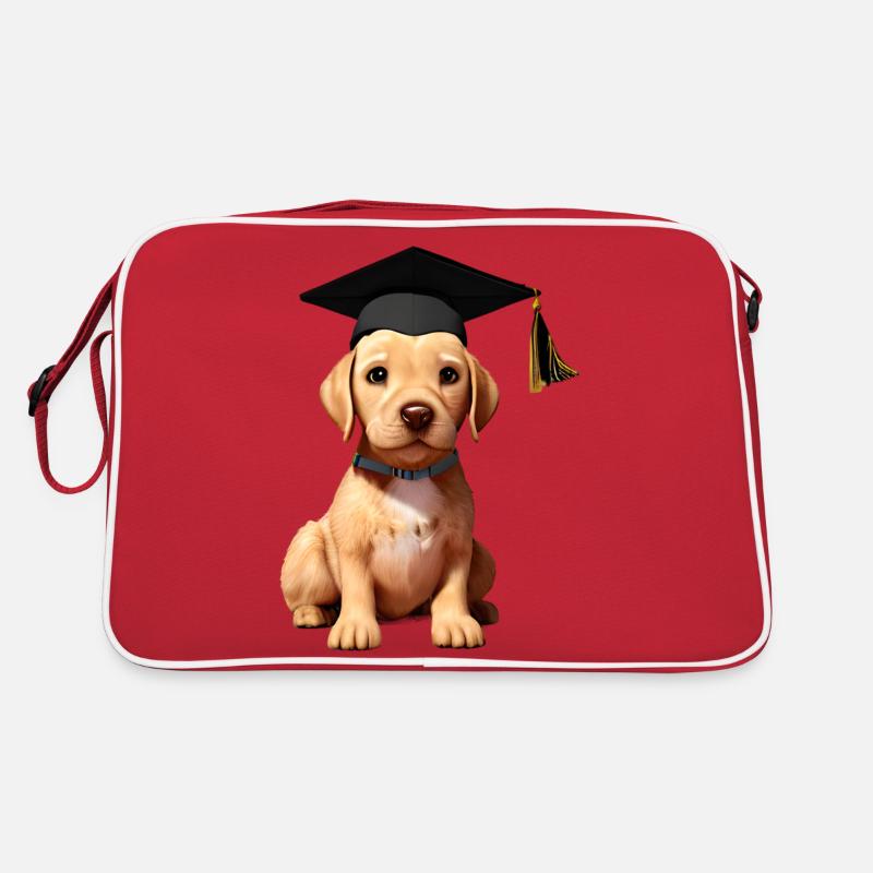 Bachelor Labrador Graduation Study Dogs Sac Retro