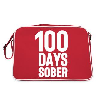 100 Tage nüchtern - Retro Tasche - Rot/Weiß - Hinten