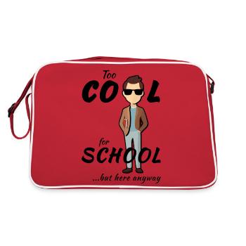 Lehrer - Too Cool for School, But Here Anyway - Retro Bag - red/white - Back