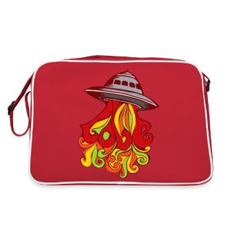 UFO Love rétro sixties enfants coloré drôle - Sac Retro - rouge/blanc - Dos