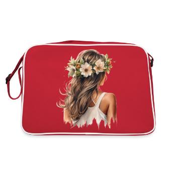 Couronne florale - Sac Retro - rouge/blanc - Dos