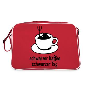Café noir – Journée noire - Sac Retro - rouge/blanc - Dos