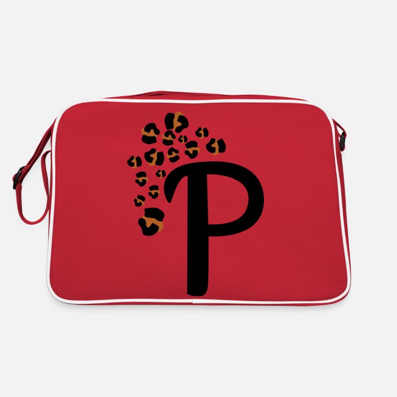 Letter p leopard patterns Retro Bag