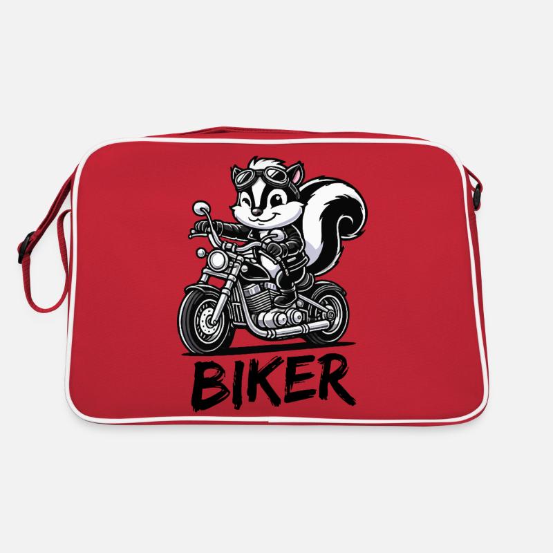 Skunk Motorcycle Biker Retro Bag