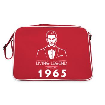 60e anniversaire Légende vivante (GENT) depuis 06/1965 - Sac Retro - rouge/blanc - Dos