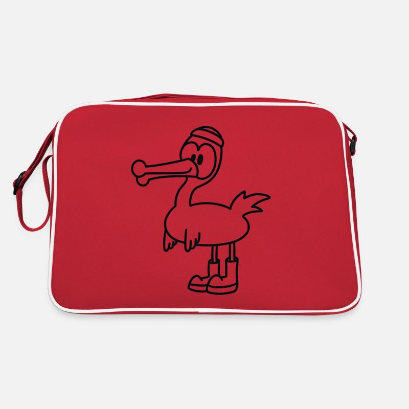 Anti-Zoo Two - Retro Tasche - Rot/Weiß