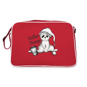 Animal paresseux au café - Sac Retro - rouge/blanc - Dos