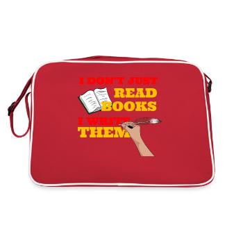 Poet Poesie Dichter Poetry I Geschenk - Retro Tasche - Rot/Weiß - Hinten