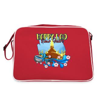 Laos Laotian Laotian New Year I Gift - Retro Bag - red/white - Back