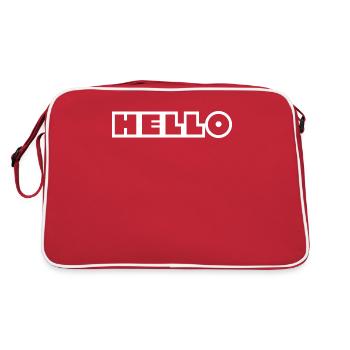 Hello - Retro Tasche - Rot/Weiß - Hinten