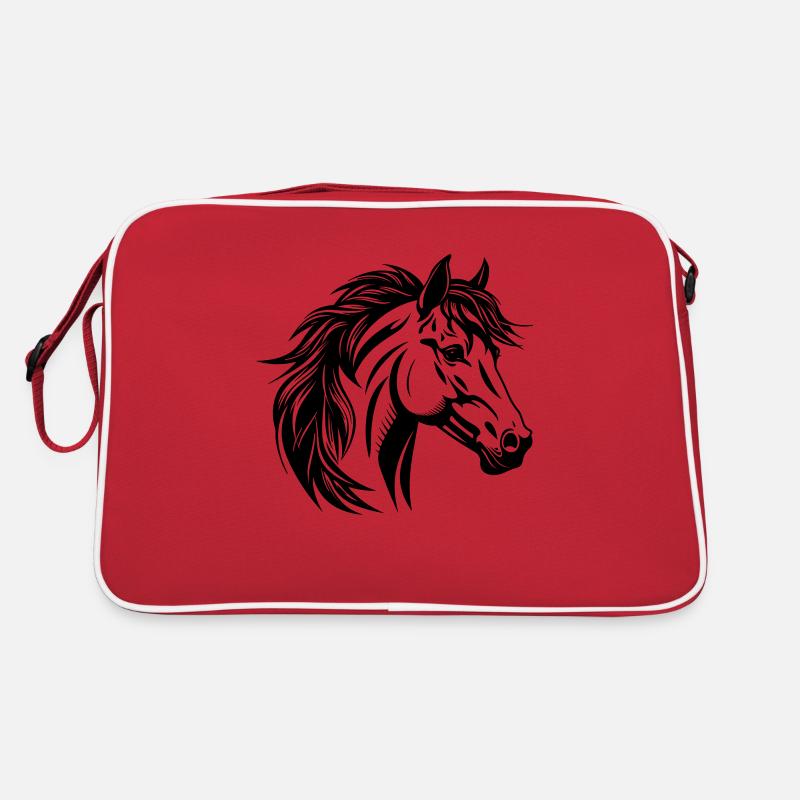 Horse portrait Retro Bag