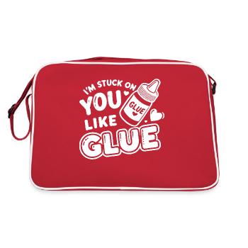I’m Stuck on You Like Glue - Retro Bag - red/white - Back