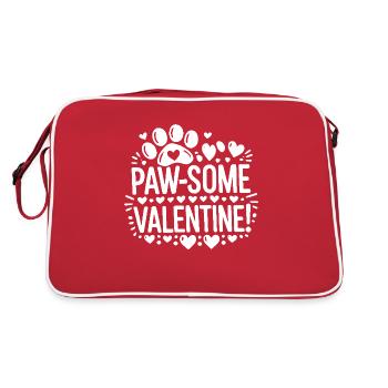 Paw-some Valentine - Retro Bag - red/white - Back