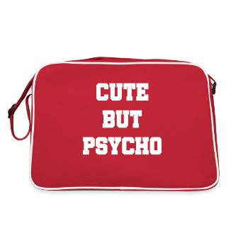 Mignon mais psychopathe - Mignon mais fou - Mignon - Sac Retro - rouge/blanc - Dos