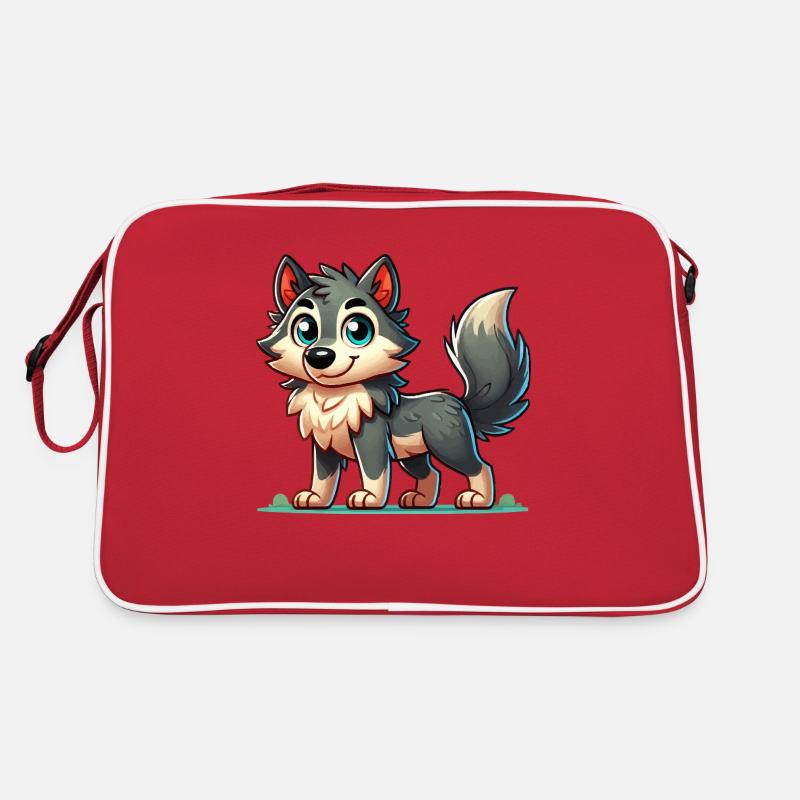 wolf comic 1 Retro Tasche