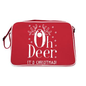Oh Deer It s Chritsmas - Noël des rennes - Sac Retro - rouge/blanc - Dos