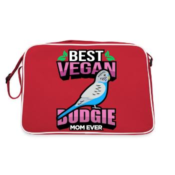 Amateurs de perruches | Budgies - Sac Retro - rouge/blanc - Dos