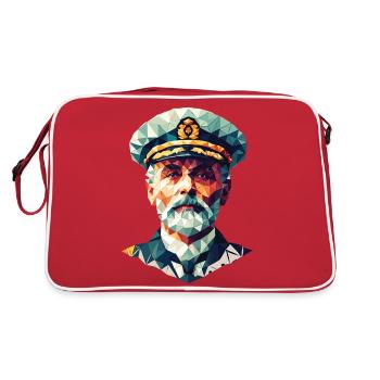 Portrait Captain Edward Smith Polygon Art - Retro Bag - red/white - Back