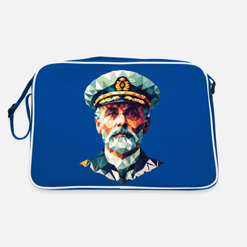 Portrait Captain Edward Smith Polygon Art Retro Bag