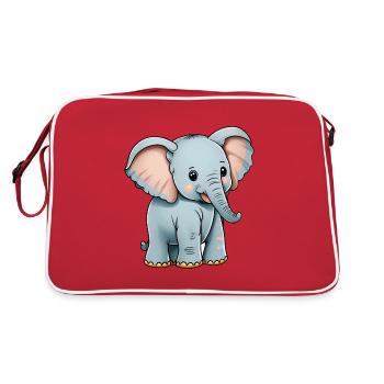 Éléphant totalement mignon - Sac Retro - rouge/blanc - Dos