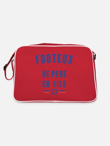 Footeux de père en fils - Sac Retro - rouge/blanc - Dos