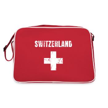 Suisse Suisse Suisse drapeau drapeau croix - Sac Retro - rouge/blanc - Dos