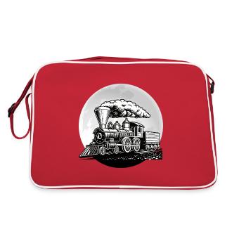 Locomotive de chemin de fer « conducteur de locomotive » - Sac Retro - rouge/blanc - Dos