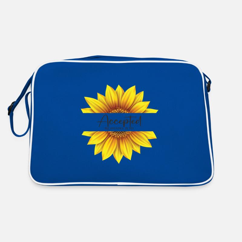 Christian Sunflower design I am Accepted Romans 8 Retro Bag