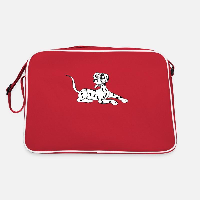Dalmatiner - Retro Tasche - Rot/Weiß