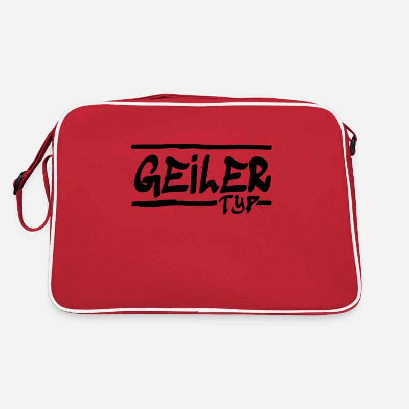 Geiler Typ, selbstbewusst, Kompliment, Motivation Retro Tasche