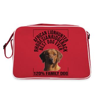 Rhodesian Ridgeback "Chien De Famille" - Sac Retro - rouge/blanc - Dos