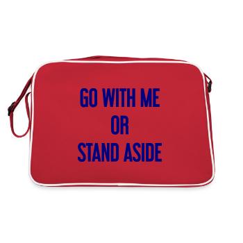 Geh mit oder beiseite - Retro Tasche - Rot/Weiß - Hinten