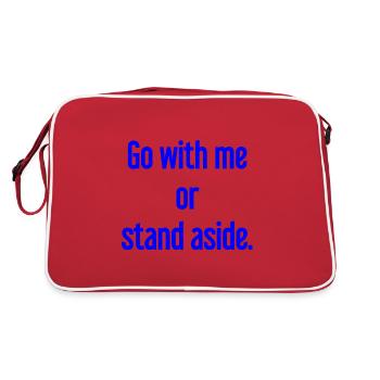 Geh mit oder beiseite - Retro Tasche - Rot/Weiß - Hinten