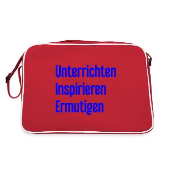 Enseigner, inspirer, encourager - Sac Retro - rouge/blanc - Dos