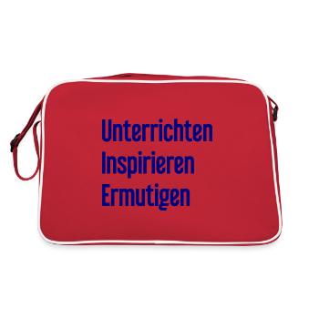 Enseigner, inspirer, encourager - Sac Retro - rouge/blanc - Dos