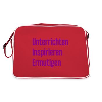 Enseigner, inspirer, encourager - Sac Retro - rouge/blanc - Dos