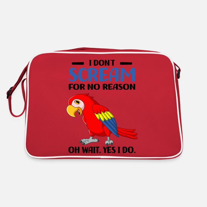 Papageien Retro Tasche