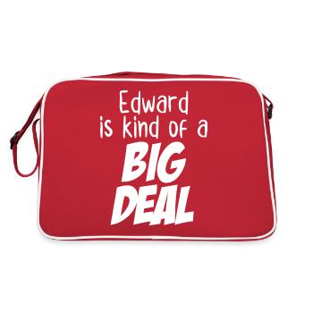 Edward is Kind of a Big Deal - Retro Bag - red/white - Back