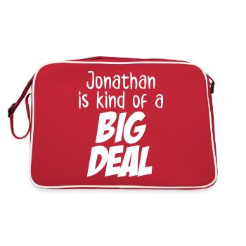 Jonathan est un peu un gros problème - Sac Retro - rouge/blanc - Dos