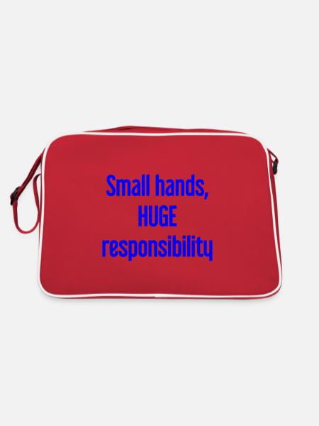 De petites mains, une énorme responsabilité disent les parents - Sac Retro - rouge/blanc - Dos